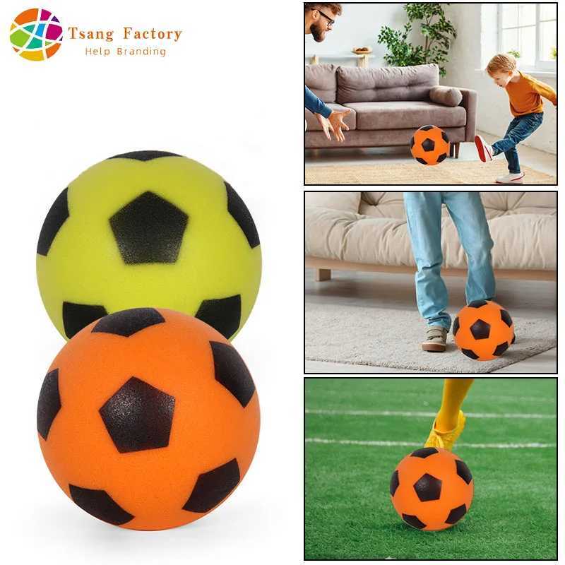 Size 2/3 Sint Football for Child Indoor Sports Game PU foam Soccer Quiet Bounce Ball for Boys 1-10W241008