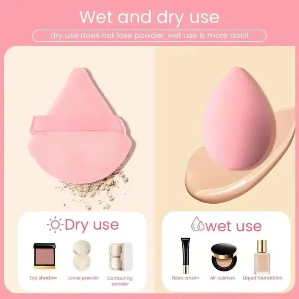 12/14 piece cosmetic sponge mixer beauty foundation make-up sponge cosmetic powder puff wash headband makeup accessories 241008