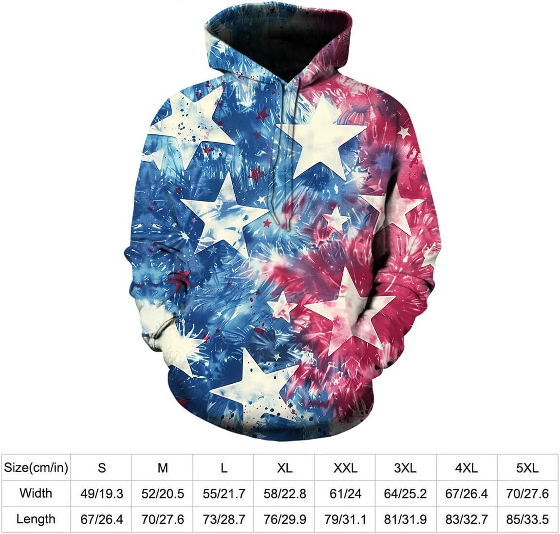 Hoodie for Mens Womens Mens American Flag Pattern Hoodies Patriotic American Hoodie Casual Long Sleeve Pockets Hooded Sweatshirt Graphic tracksuit