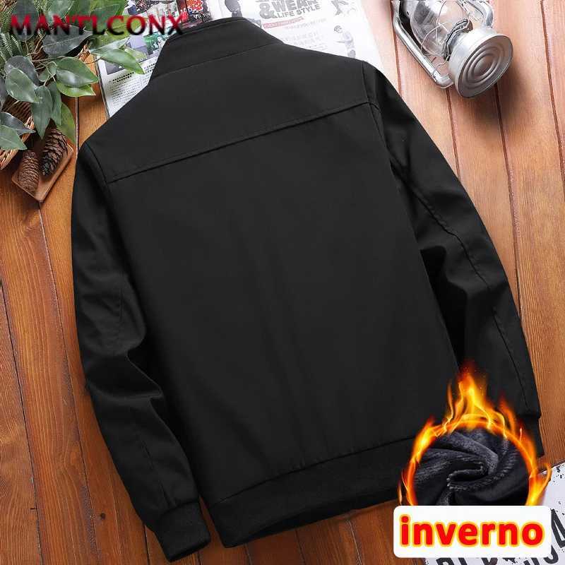 Solid Color Windbreaker Mens Winter Jacket Men Parka Coats Cotton Padded Thermal Work Coats Mens Jacket Business Dress Autumn LX241009