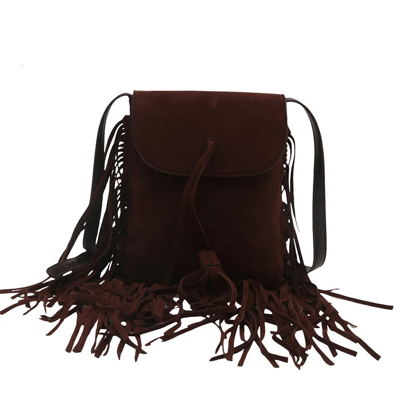 Womens vintage messenger bag large capacity suede vintage handbag adjustable shoulder strap edge bag womens denim bag 241008