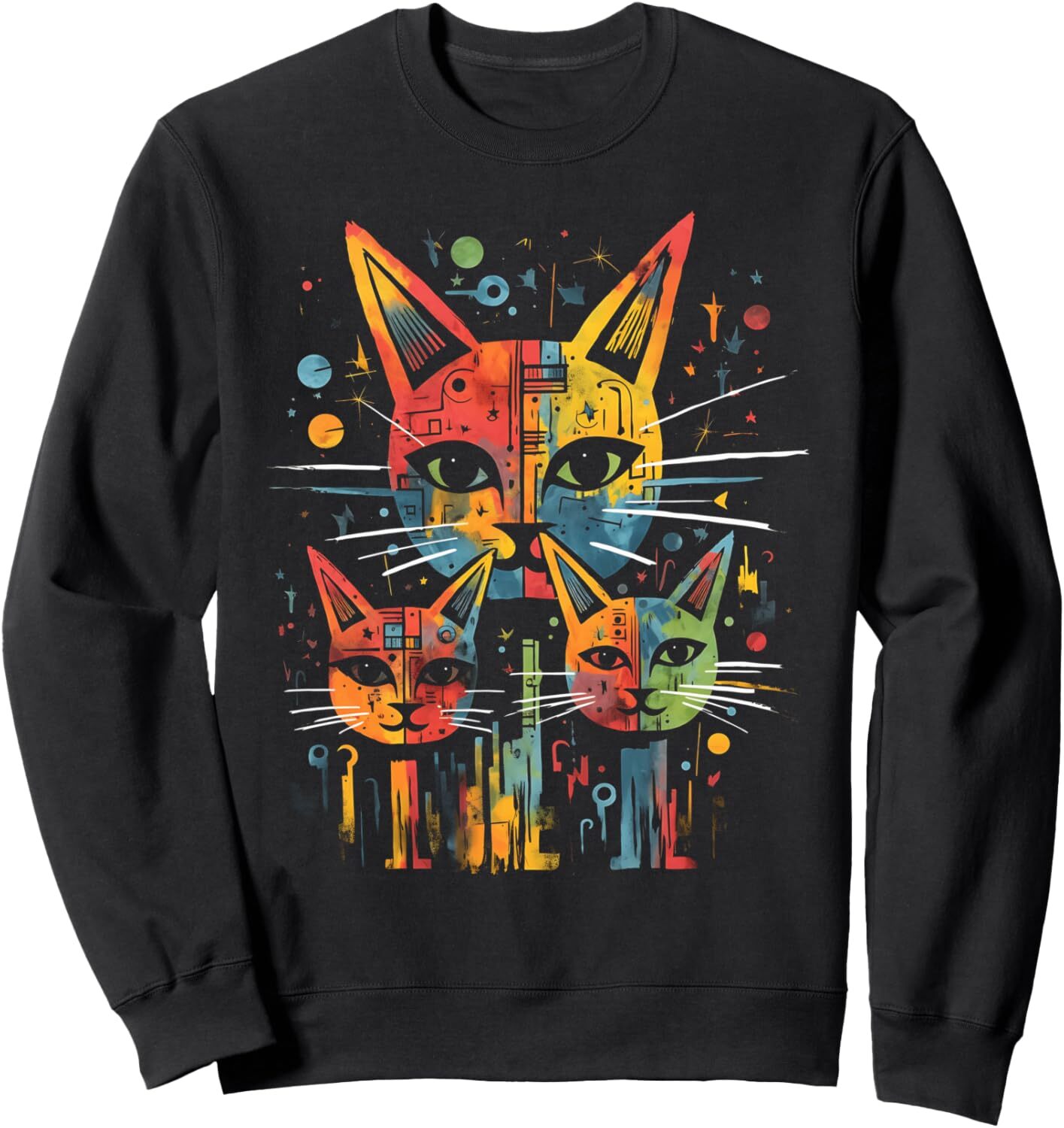 Long Sleeve Shirts for Men sweatshirt Cat Family Kitten Lover Animal Design Graphic Tees Men Women Sweatshirt Tee Streetwear Casual tops clothes