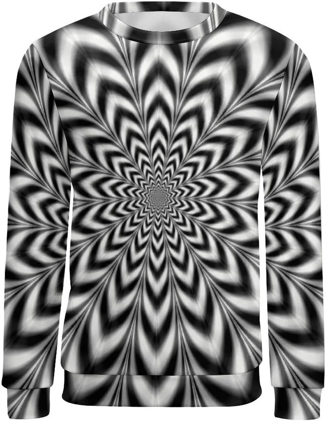 Long Sleeve Shirts for Men sweatshirt Mens 3D Novelty Focus Drawing Trippy Sweatshirt Trippy Psychedelic Pullover for Daily Streetwear Casual tops clo