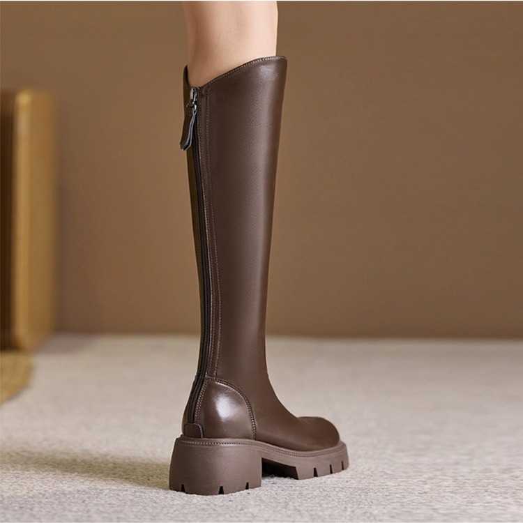 Womens Martin Boots Thick Soled Long Boots For Autumn Winter Fashion Boots Sponge Cake High Knight Boots 240826