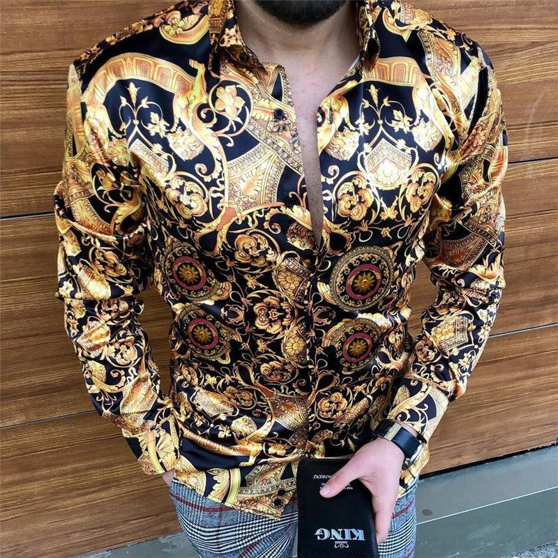 mens designer t shirt clothes shirts high quality Fashion paint graffiti couple long sleeves high street loose Casual Hawaii top Camisa de lujo chemis