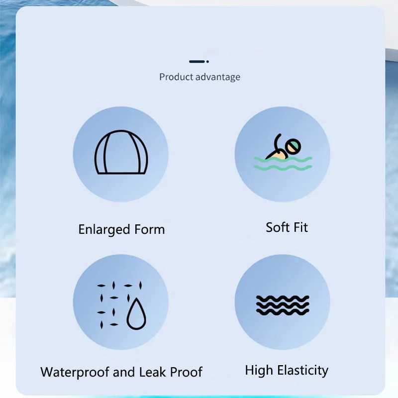 Neutral waterproof silicone swimming cap for women high elasticity and flexible protection for ears and hair sports swimming pool cap CL241009