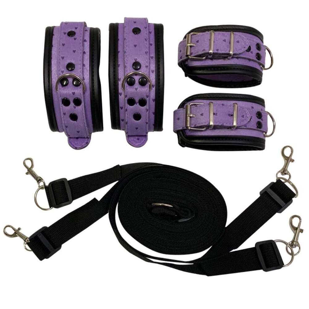 SM adult sex toy restraint set, bed tie, bed binding, adjustment, binding, hand and foot handcuffs, factory direct sales