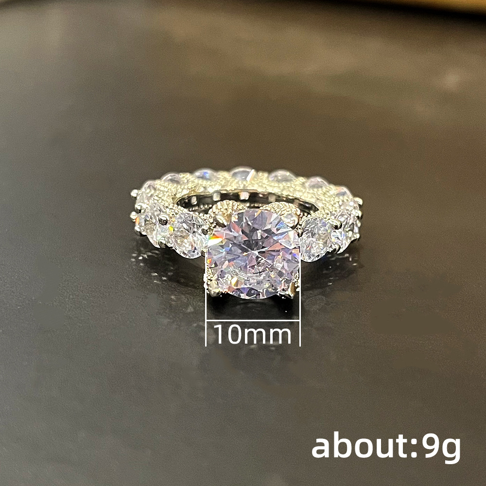 Cubic Zirconia Diamond Ring Band Designer Jewelry Sterling Silver Plated Engagement Wedding Finger Tail Rings for Woman Mother Birthday Valentine Gift