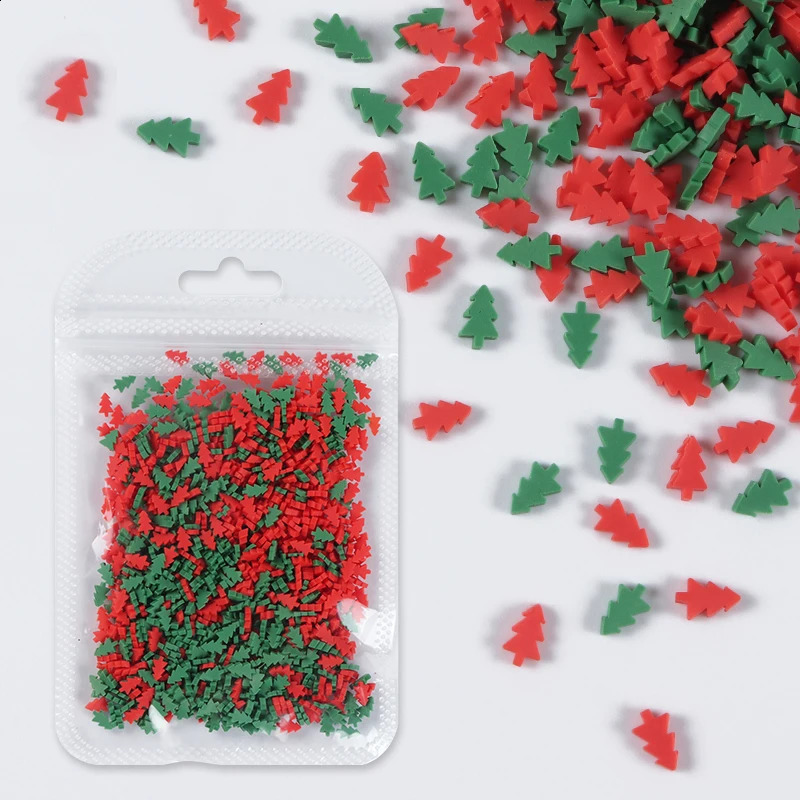 Christmas nail art accessories polymer clay tablets sticky tablets cute gingerbread man Santa Claus reindeer snowflakes Christmas nail 241008