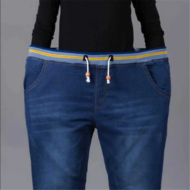 Plus Big Size Black Jeans Men Elastic Denim Trousers Mens Jean Brand 2022 Pants Man ClothesX241009
