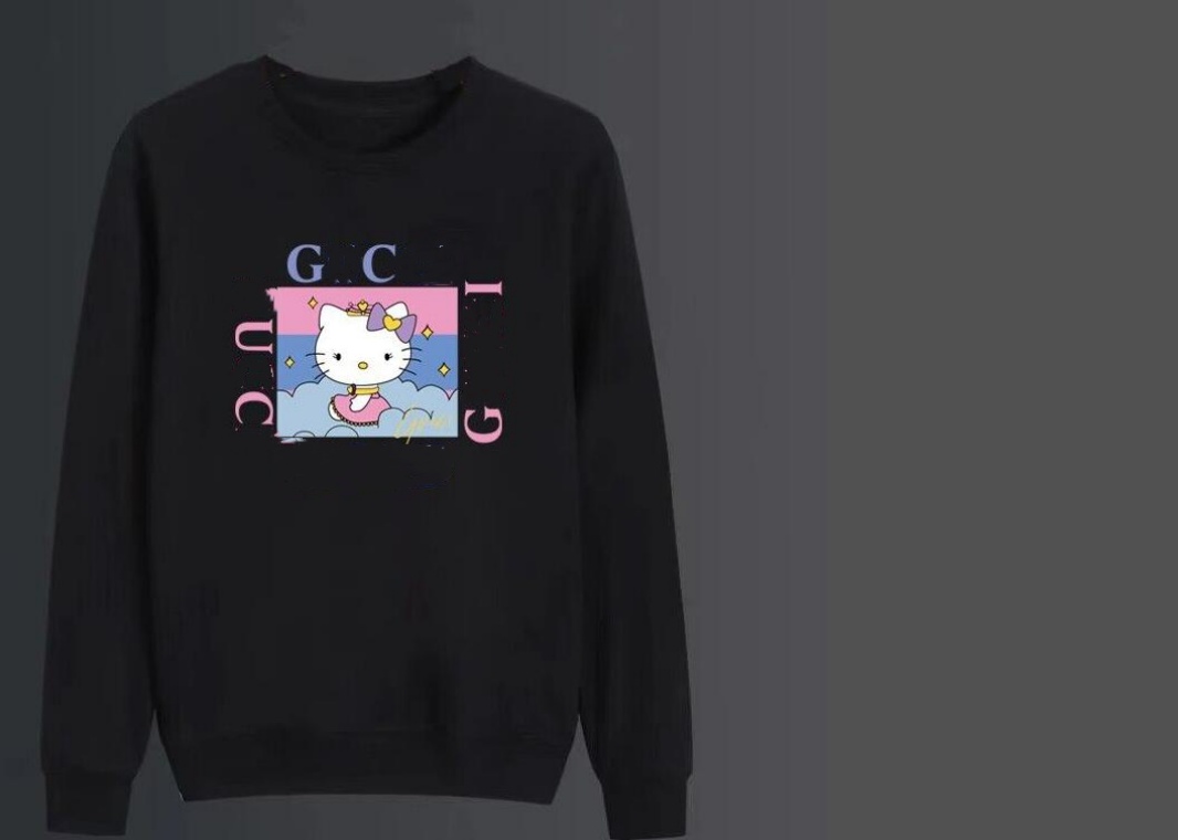 2025Men's and women's hoodies in autumn and winter, plush, thickened and loose, oversized round neck long sleeved T-shirt, couple jacket s-5xl