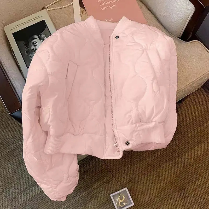 Short Style Parka Long Sleeve Winter Clothes Solid Minimalist Coats for Ladies Ropa Mujer Warm Harajuku High Street Retro 240930