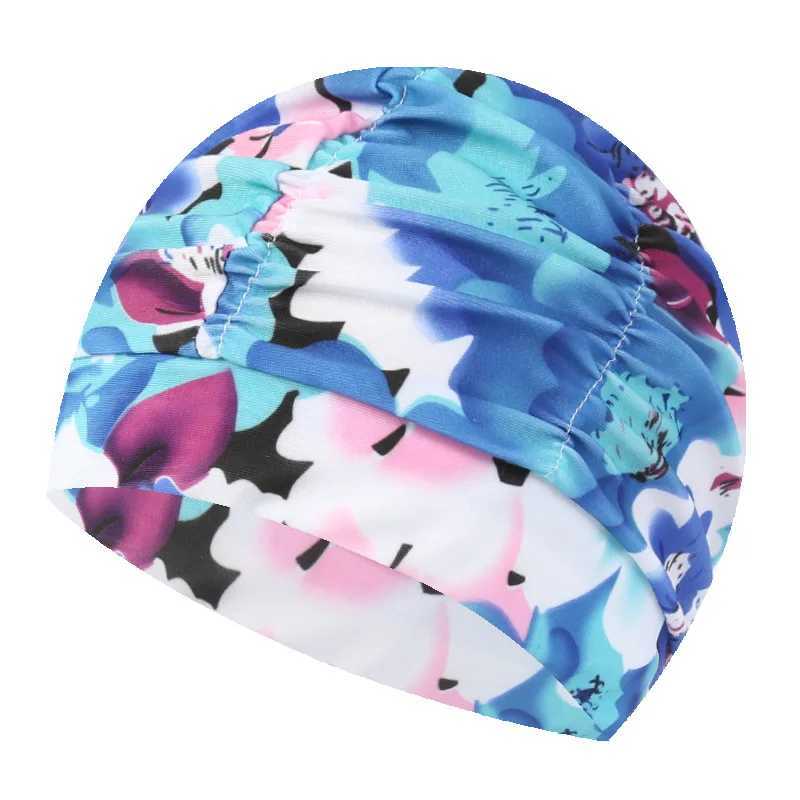Swimming cap womens unisex long hair shower cap swimming cap elastic mop no size swimming pool sports elastic nylon turbine CL241009
