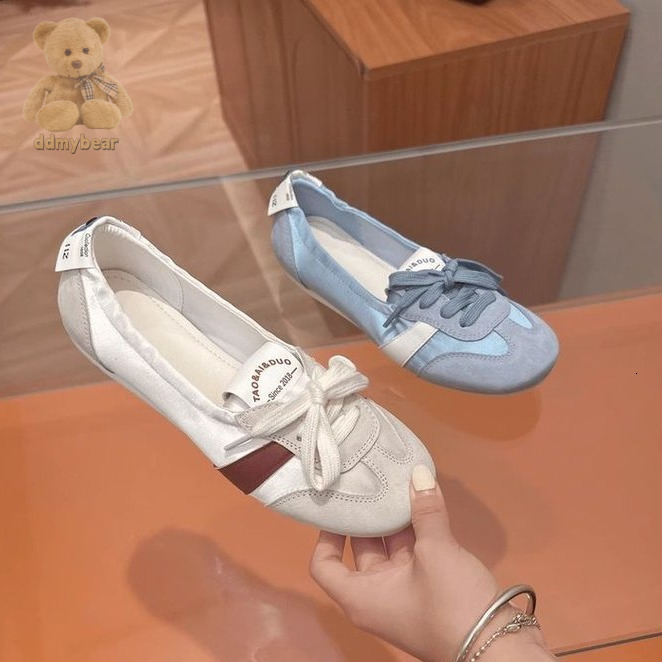 Ddmybear 2024 Shallow Mouth Flat Bottom Ballet Style One Step Simple And Versatile Mary Jane Training Single Shoes Chinese Brand Shoes F1010-57