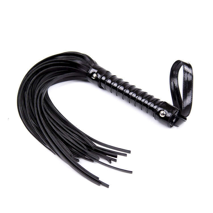 Adult sexual products, black leather whip, shiny leather, fun controller, tuning game, leather whip, Amazon dropshipping wholesale