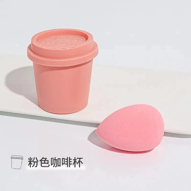 25 customized beauty eggs cosmetics blender customized makeup sponge private label latex free coffee cup makeup sponge 241008