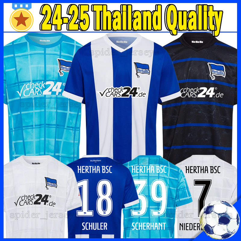 XXXL 4XL 24 25 Hertha BSC Soccer Jerseys SCHERHANT NIEDERLECHNER SCHULER WINKLER 2024 2025 P.DARDAI PREVLJAK THORSTEINSSON CUISANCE Football Shirts Men Uniforms