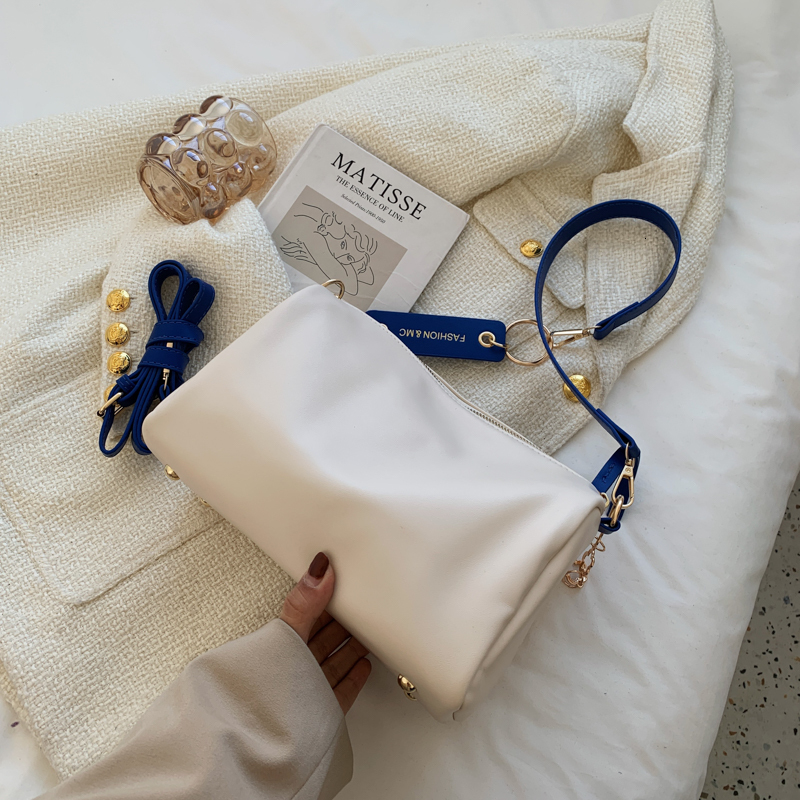 Color Blocking Chain Pillow For Women's Daily Commuting Shoulder Bag