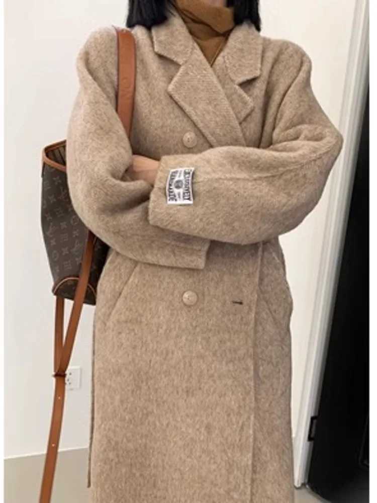 XIWEN Sheep Camel Fleece Double Sided Woolen Coat For Womens Autumn And Winter Hepburn Style 2024 New XF885X241009