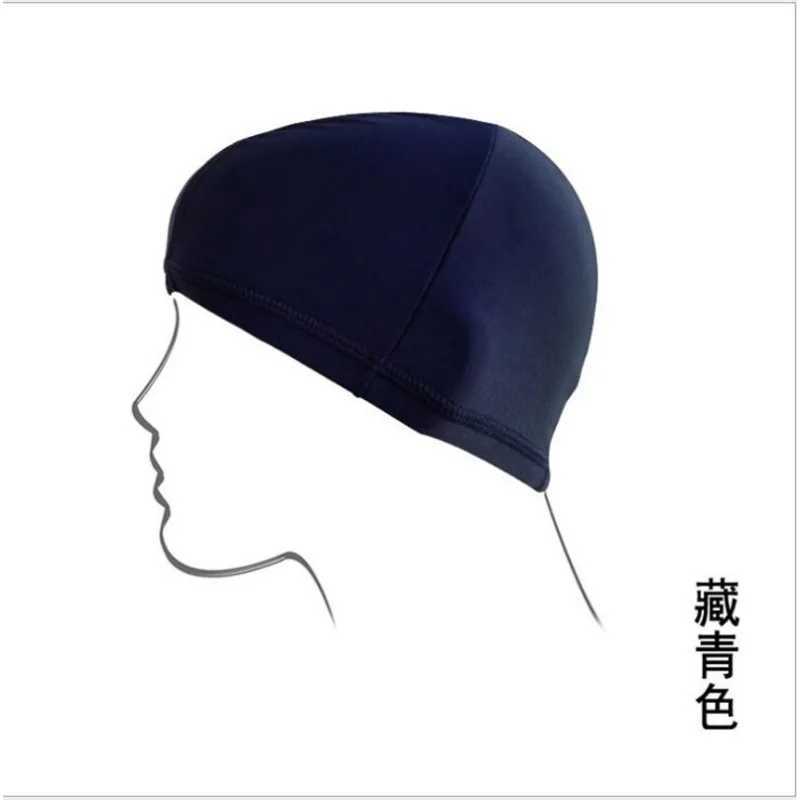 Solid color swimming cap fabric protective earmuffs sports Siwm swimming pool cap sports ultra-thin shower cap CL241009