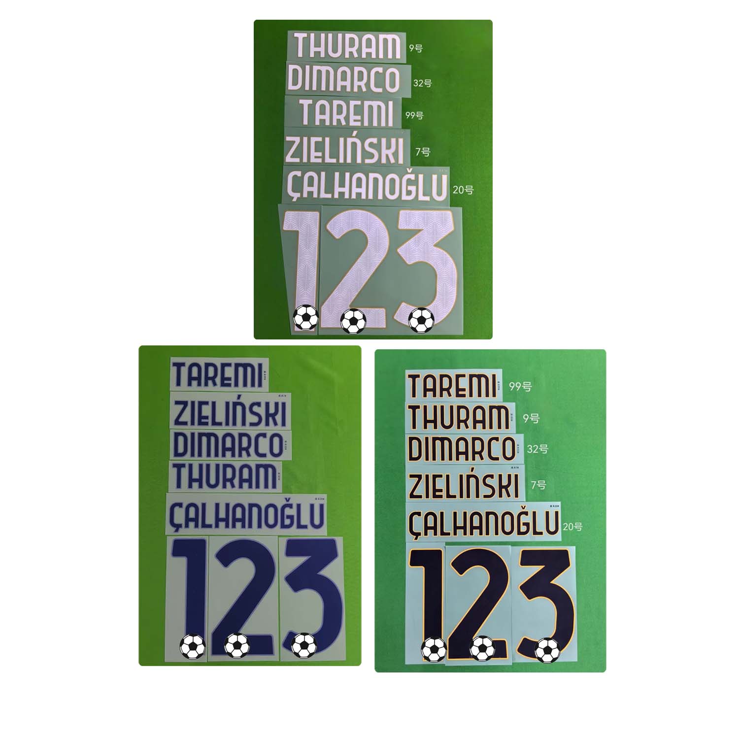 2024 #10 Lautaro Nameset Taremi Thuram Dimarco Iron On Heat Transfer Soccer Patch Badge