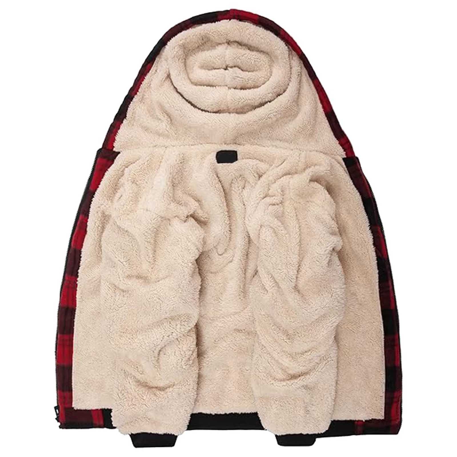 Mens Shirts Classic Plaid Casual Button Down Hooded Long Sleeved Double Pockets Shirt Hoodie Flannel Jacket Spring Autumn Tops LX241009