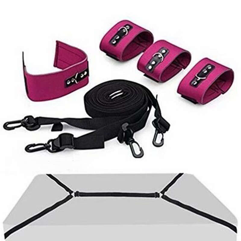 Manufacturer direct sales SM sex toys, alternative toys, bed restraints, handcuffs, foot cuffs, set of plush bed straps