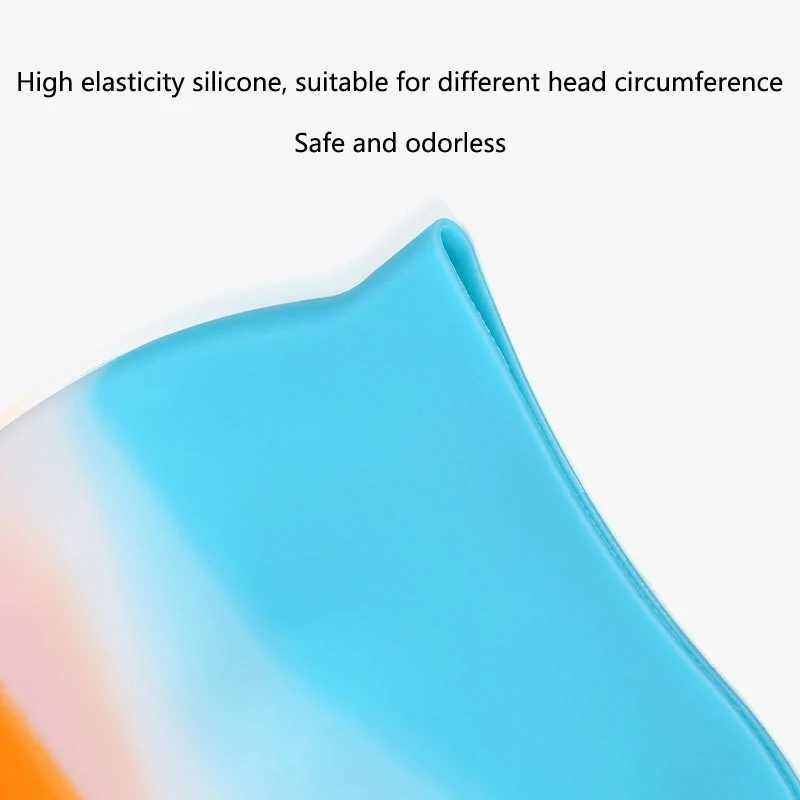 Neutral waterproof silicone swimming cap for women high elasticity and flexible protection for ears and hair sports swimming pool cap CL241009