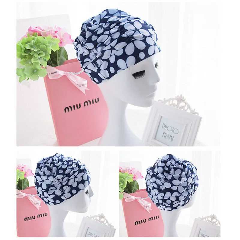 Swimming cap womens unisex long hair shower cap swimming cap elastic mop no size swimming pool sports elastic nylon turbine CL241009