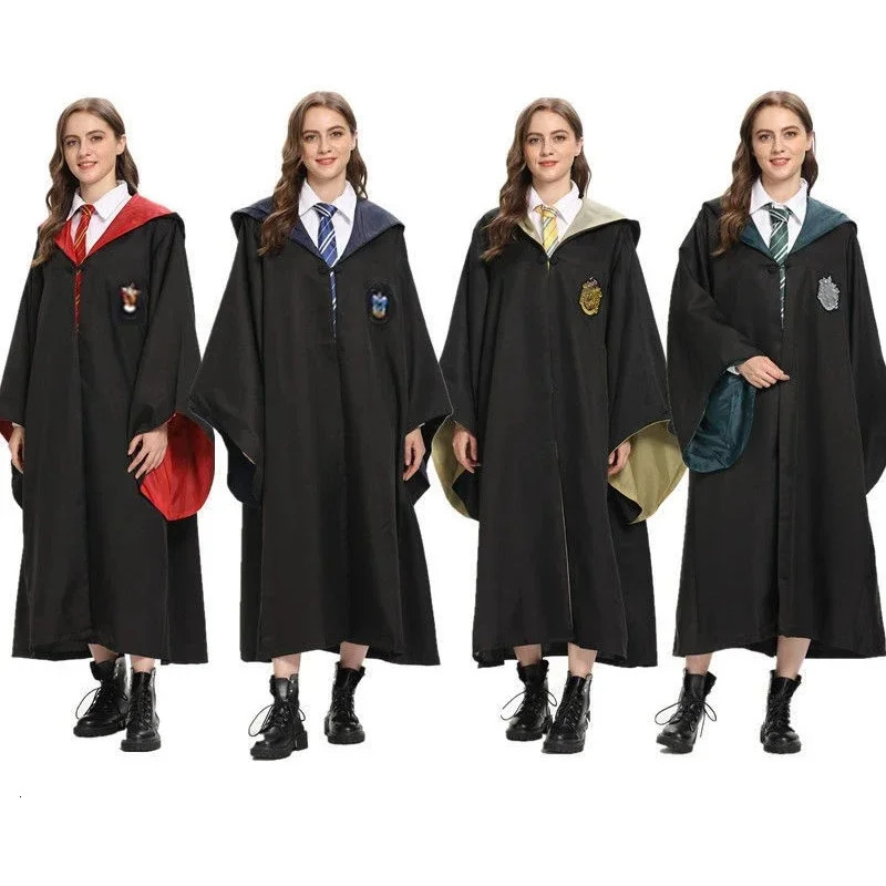 Magic School Magic Costume Set Mens Shawl Tie Role Play Adult ren Halloween Christmas Prop Gift 241009