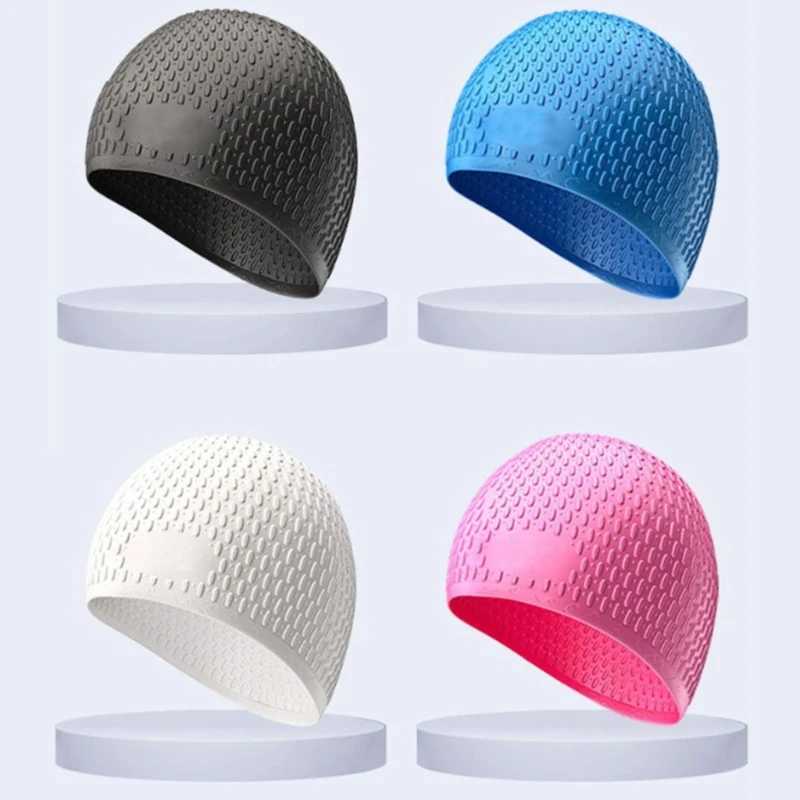 Neutral silicone long/short swim cap waterproof flexible swim cap CL241009