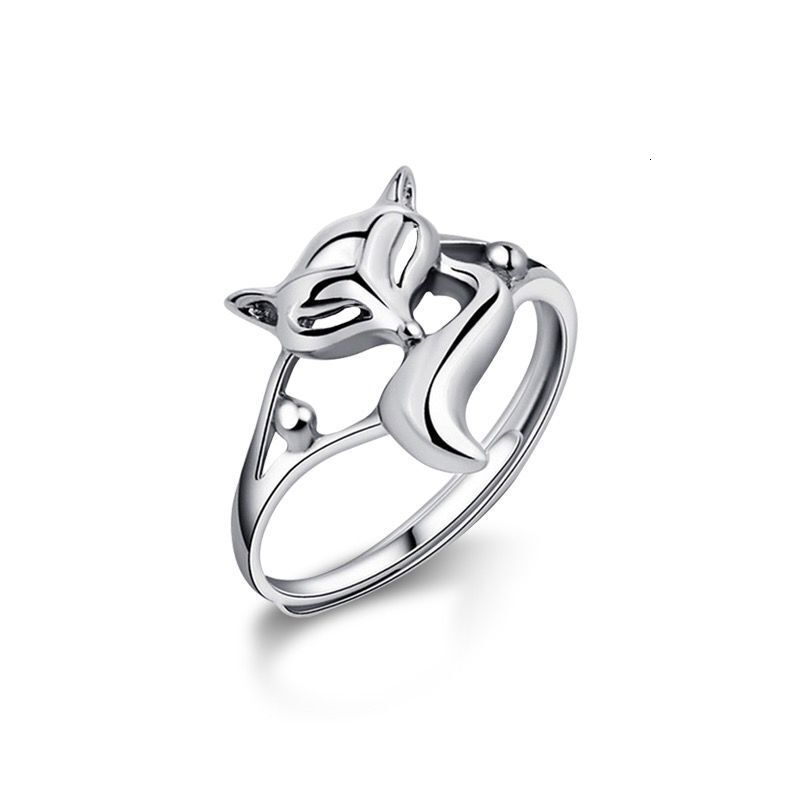 Fashion Personalized Little Fox Female Temperament Hollow Ring Simple Handpiece