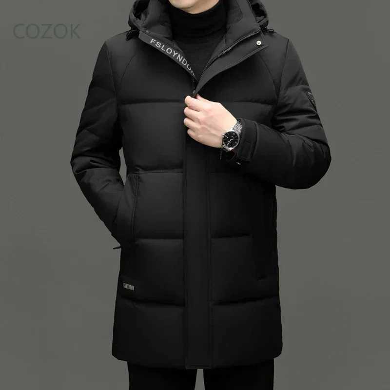 COZOK Milk Silk Mens Lightweight Down Jacket Duck Padding Designer Clothes Casual 2025 Winter for Male Coat LX241009