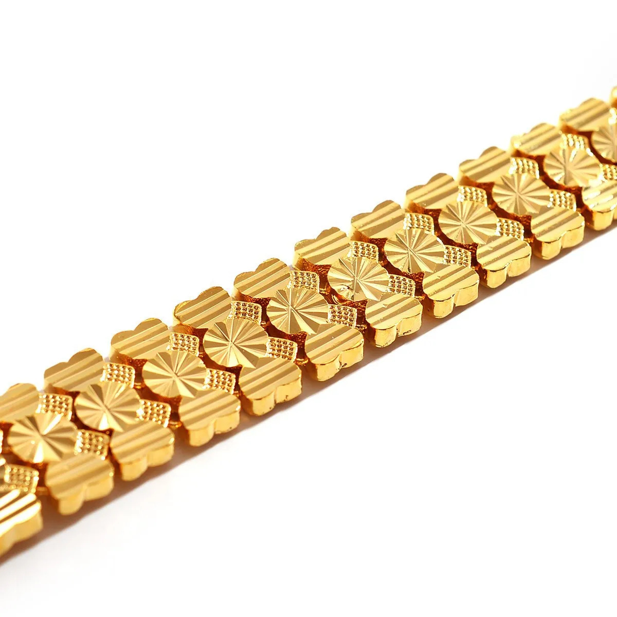 AU999 gold bracelet for men 24K pure elegant mens watch chain boss style fashionable candy jewelry 240912