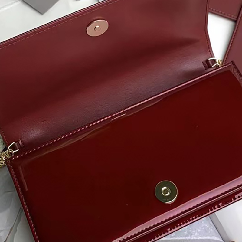 Fashion designer Leather wallets luxury Credit Card Holder purse bags Golden Chain women of Zippy coin purses with box dust bag