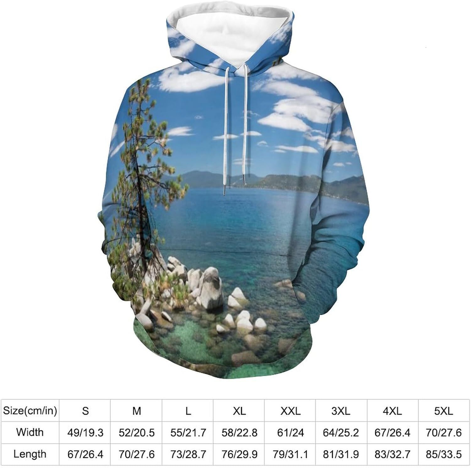 Hoodie for Mens Womens Mens Unisex Novelty Hoodies Mountain and Lake Panorama Banff National Park Alberta Canada Hooded Sweatshirt Graphic