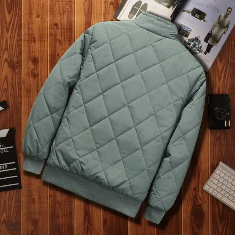 Winter Jacket Men with Wool Lined Quilted Puffer Jacket Stand Collar Korean Fashion Cotton Padded Jacket Thicken Plus Size 7XL LX241009