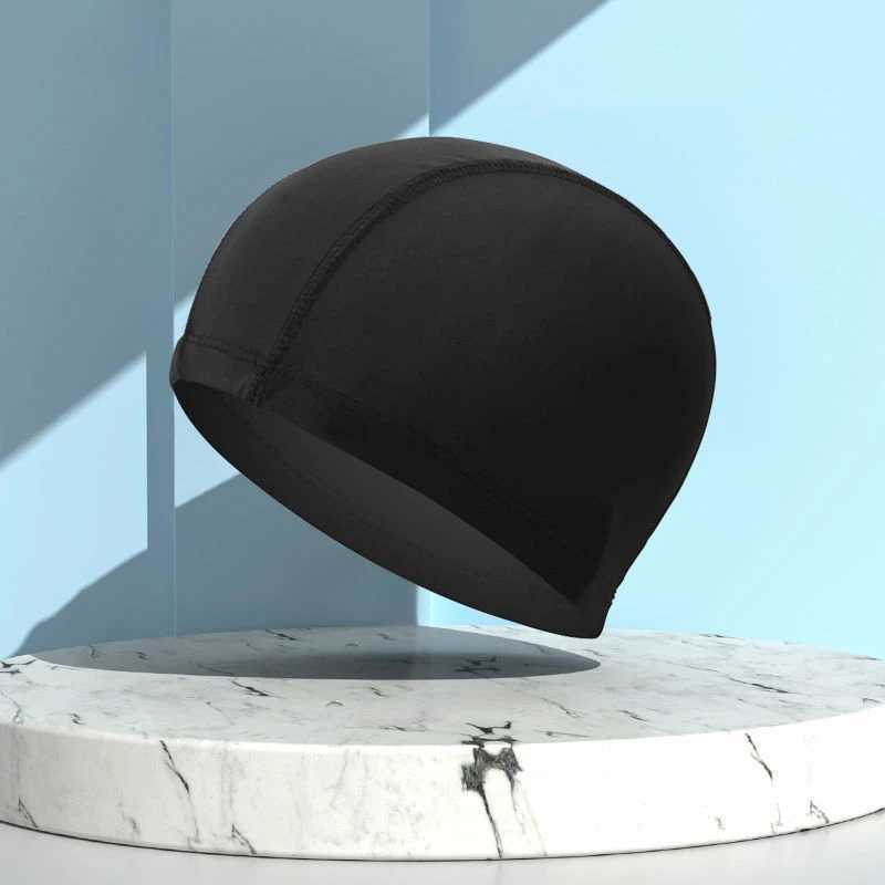 Adult and female stretch nylon earmuffs protect long hair swimming caps CL241009