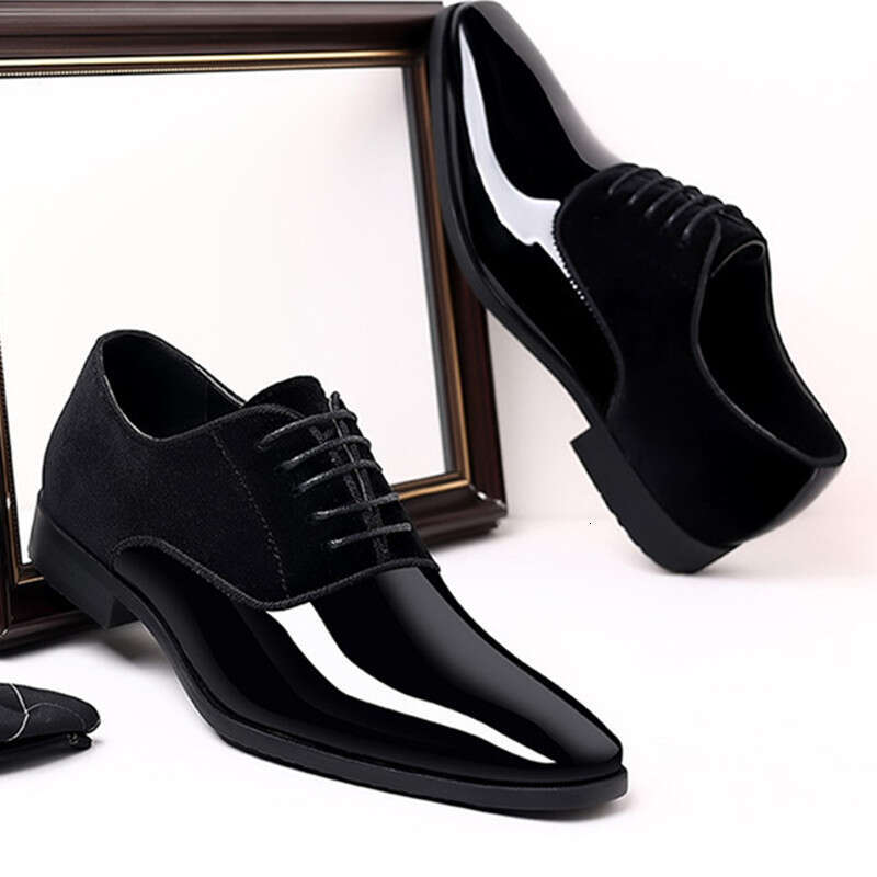 Mens Patent Leather Lace Up Oxfords Dress Pointed Toe Wedding Business Party Work Office Shoes Men Big Size 50
