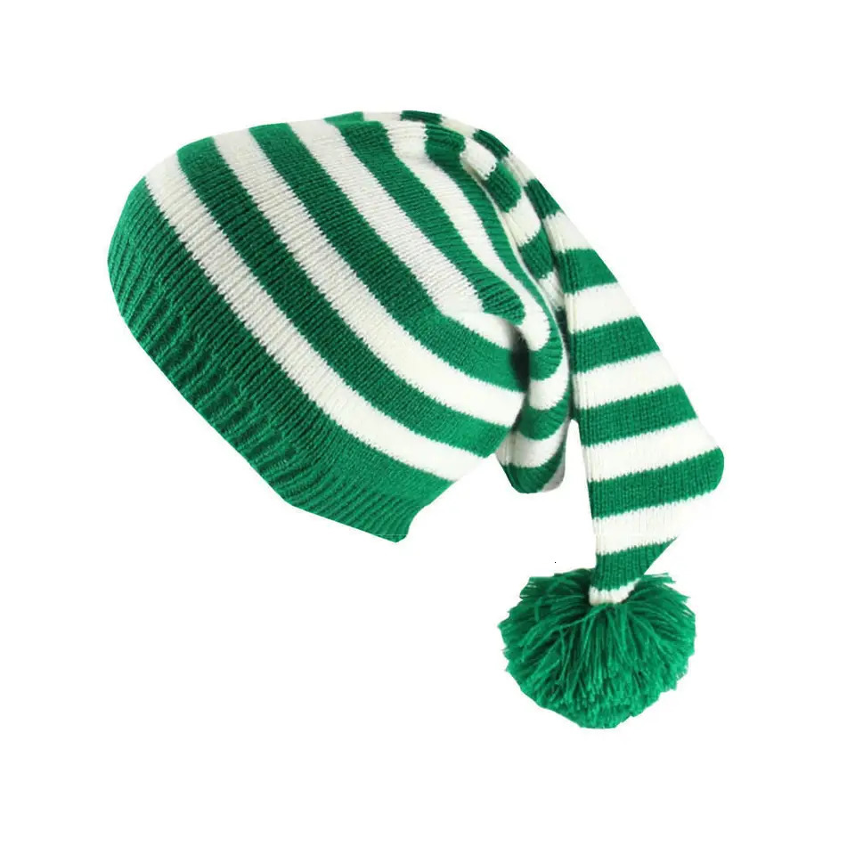 Christmas Knitted Hat Cute Elf Adult Children Soft Pea Year Party Tree Decoration Gift Holiday Supplies 241009