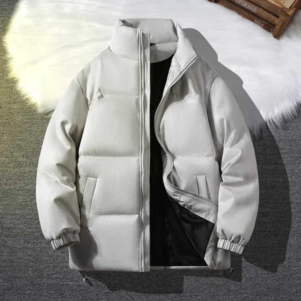 Suede Parka Jacket Men Puffer Jacket with Cotton Padded Winter Coats Men Streetwear Thicken Warm Coats Fashion Clothes for Men LX241009