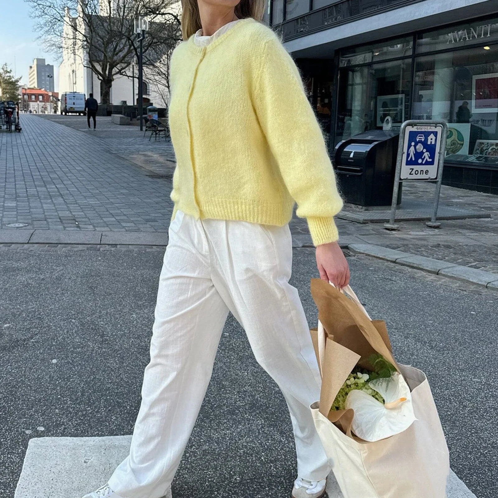 womens button sweater lightweight solid color knitted cardigan warm autumn 241007