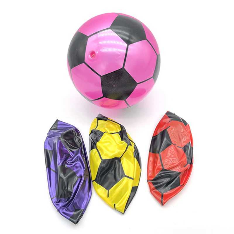 20cm childrens football multi-color PVC inflatable hand pad football sports competition training outdoor game beach elastic ballW241008