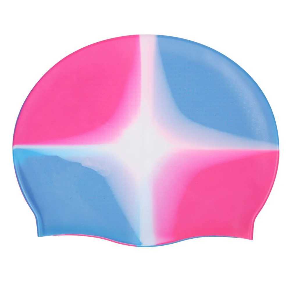 Swimming cap silicone womens waterproof Plus size color adult long hair sports high elasticity adult swimming pool cap CL241009