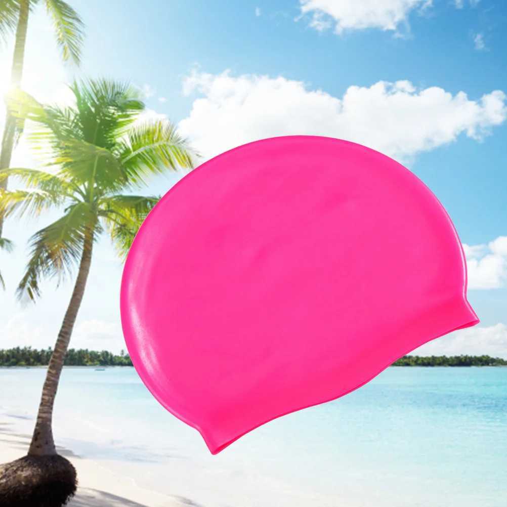 Adult swimming cap mens accessories billiards earmuffs rubber swimming accessories silicone elastic mens CL241009