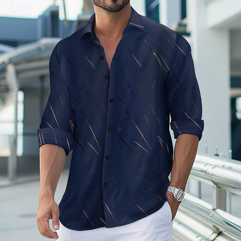 Plus Size shirts Cotton Tops Vintage Oversized Streetwear Designer New Fashion Mens Long Sleeve Slim Fit Printed Shirt Casual Shirts Tops Retro Floral