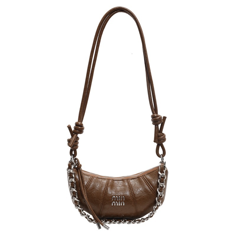 designer winter croissant cross body women's 2024 new niche fashion single shoulder handbag