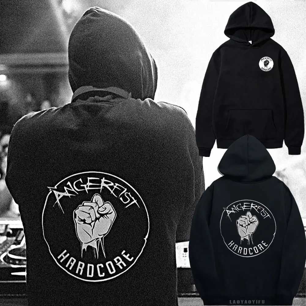 Men's Hoodies Sweatshirts Autumn Angerfist Mens Fashion Hoodie Hardcore Techno MAINSTREAM GABBA Womens Hoodie Angerfist Dutch Gabber Music Sweats