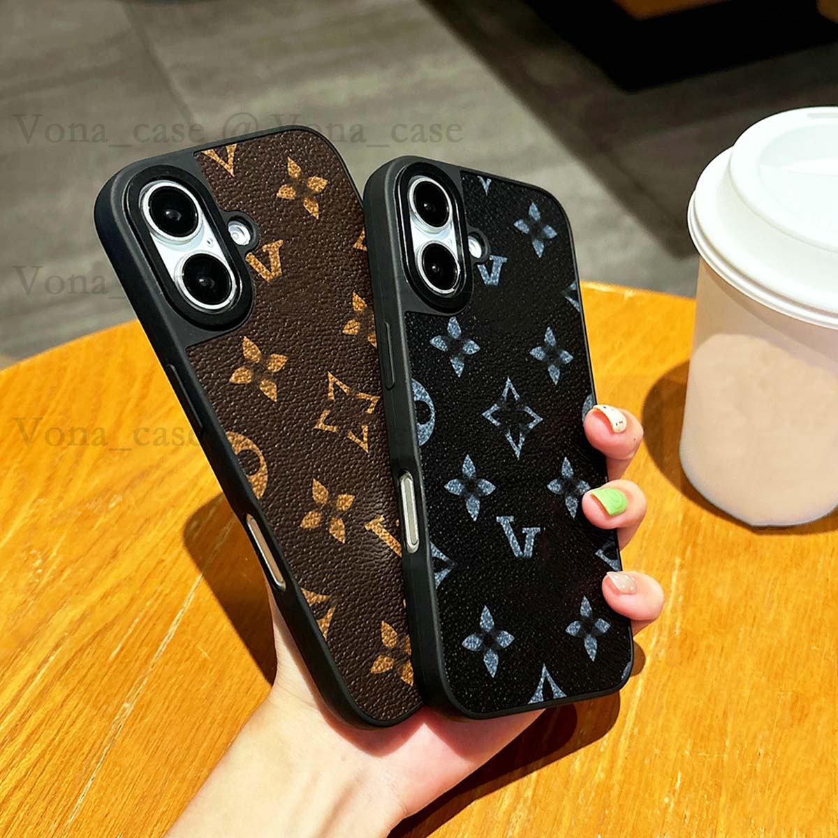 Case for iPhone 16 Pro Max Leather, 16 15 14 Plus 13 12 11 Pro Designer Phone Case Cartoon Ultra Slim Shockproof Luxury Phone Cover Women Men Phone Case Anti-Dropping