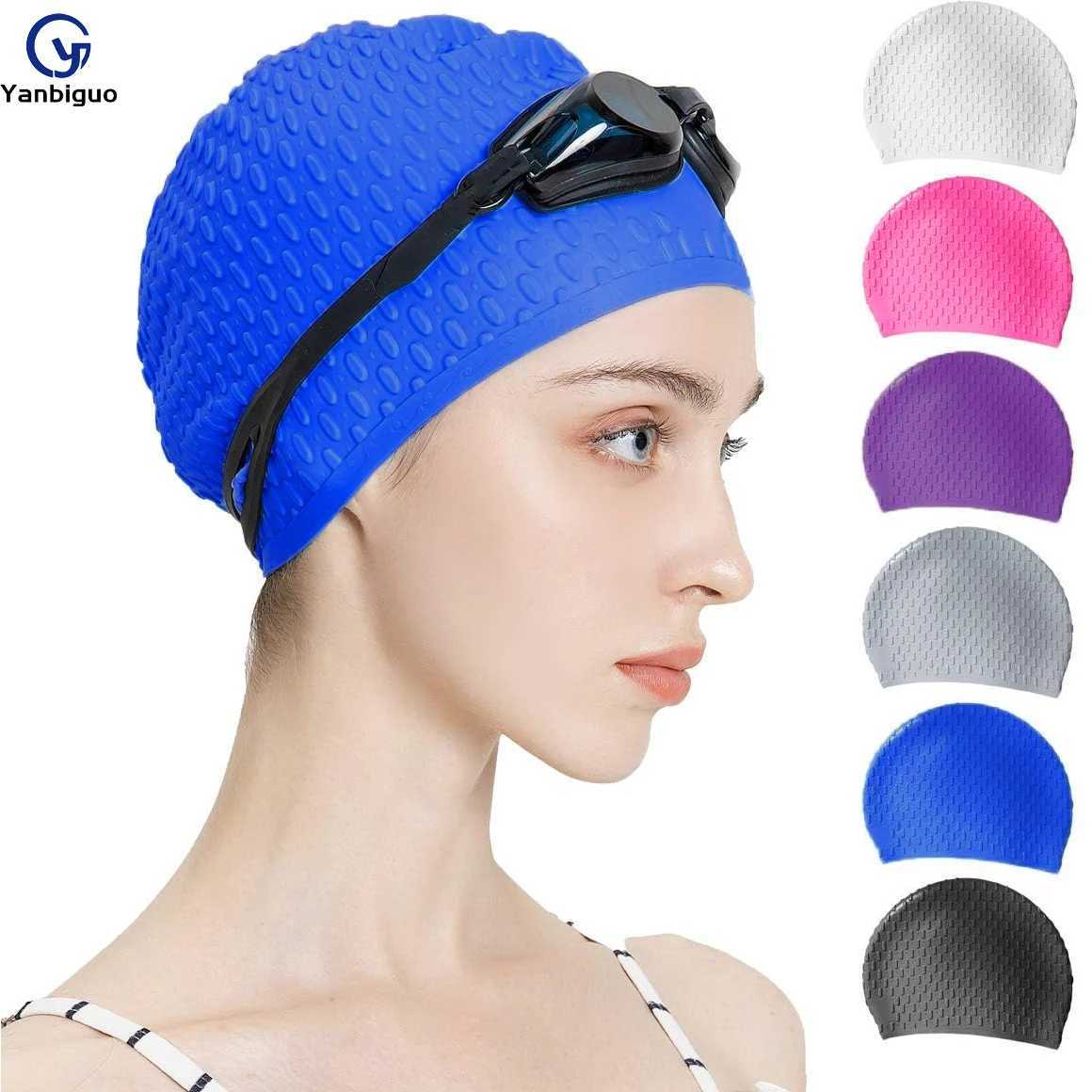 Adult silicone swimming cap waterproof comfortable shower cap long and short hair comfortable shower cap CL241009